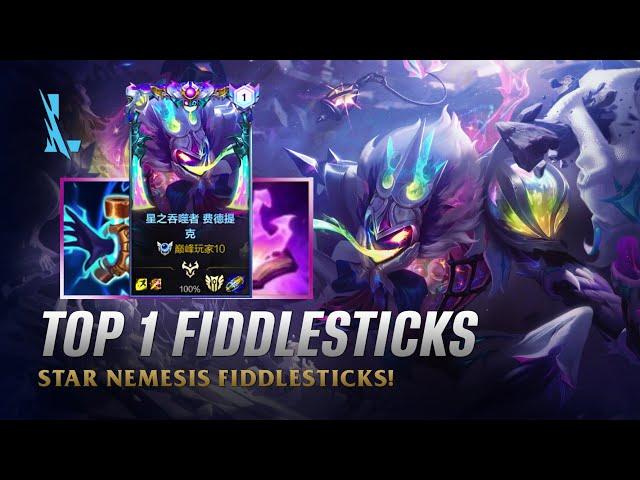 Wild Rift FIDDLESTICKS - TOP 1 Star Nemesis Fiddlesticks S14 Ranked Gameplay + Build