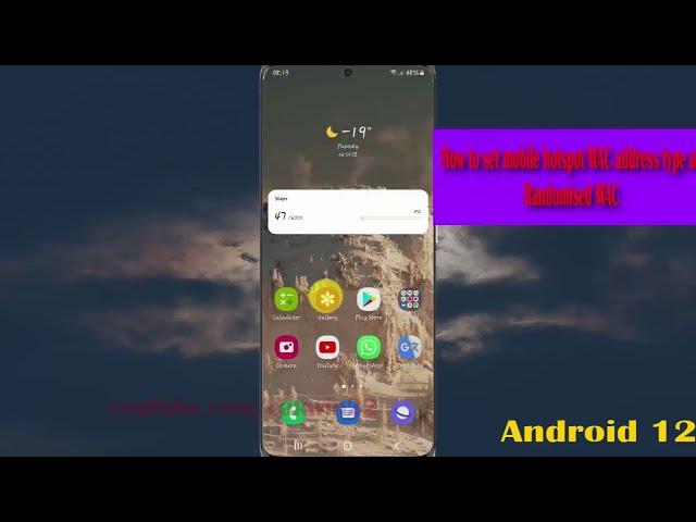 How to set mobile hotspot MAC address type as Randomized MAC in Samsung Galaxy S21 Plus