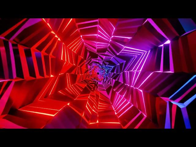 Abstract Background Video 4k VJ LOOP NEON Simple Tunnel Red Blue Compilation Chill Motion Graphic