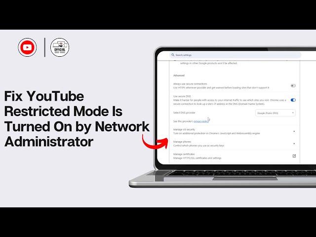 How to Fix If YouTube Restricted Mode Is Turned On by Network Administrator 2024 (FULL GUIDE)