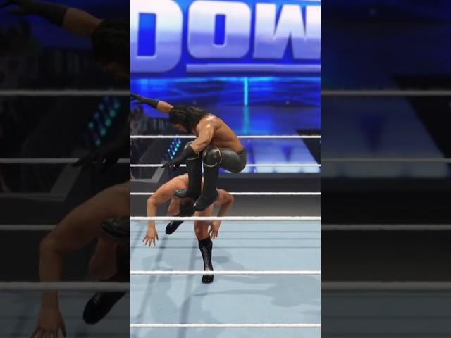 Seth Rollins vs Gunther - EPIC SmackDown Showdown! #shorts #wwe2k24