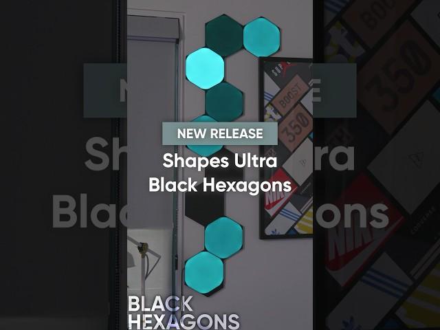 NEW PRODUCT Shapes Ultra Black Hexagons #nanoleaf #smartlights #rgblights #ledlights