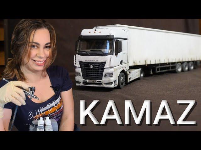 A huge KAMAZ truck. I build and paint a KAMAZ model!