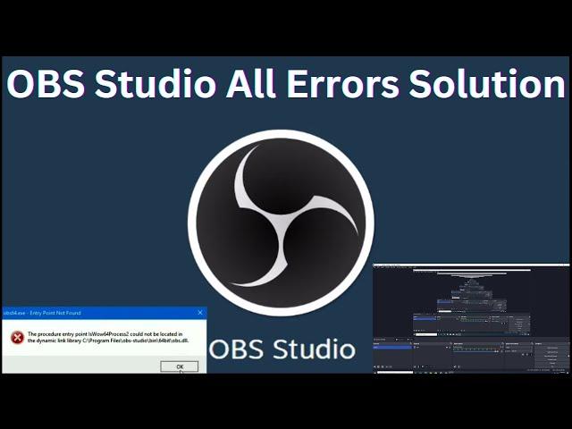 OBS Studio Entry Point Not Found Solution | Obs Studio Updating The Driver Solution