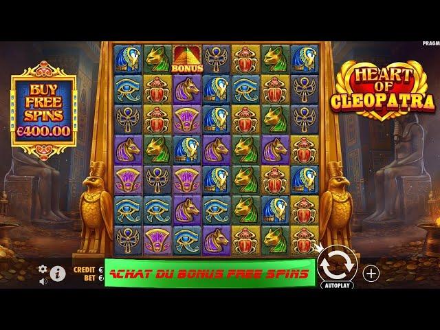 Playing the "BUY BONUS" option on the slot machine "Heart of Cleopatra" ///2nd Game///