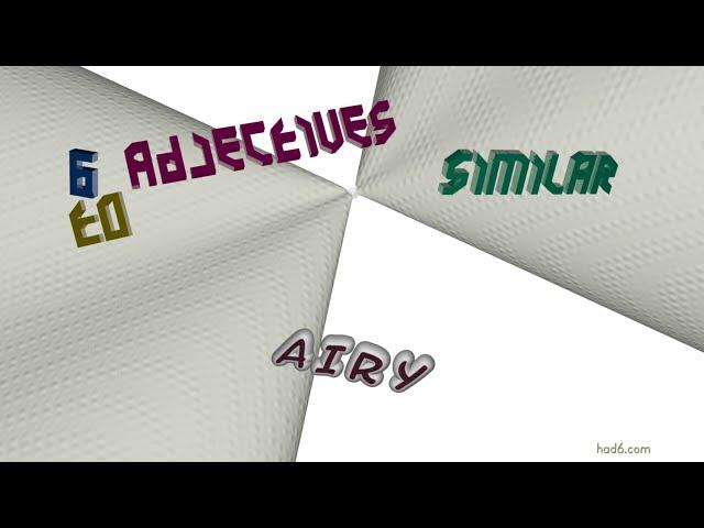 airy - 8 adjectives meaning airy (sentence examples)