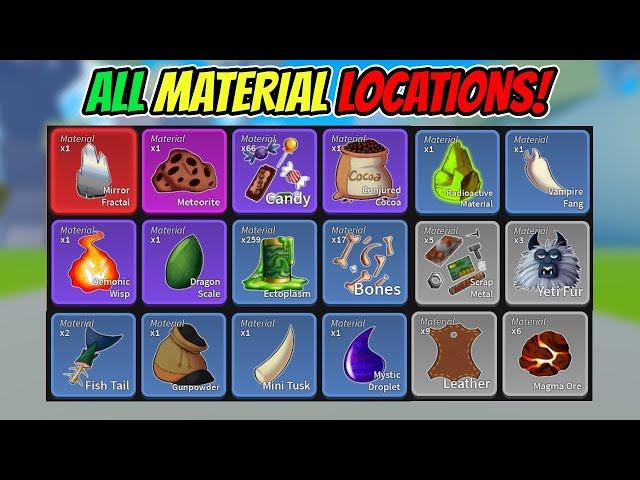 Как получить все материалы в блокс фрутс роблокс/How to get all materials i blox fruits roblox