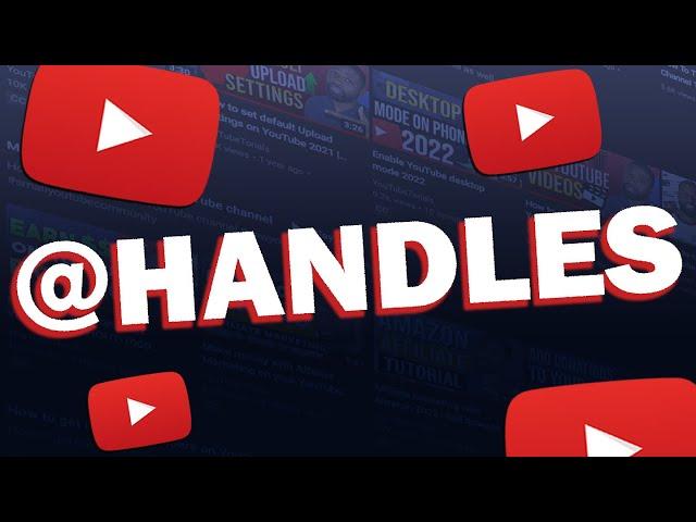 All channels on YouTube are getting a handle