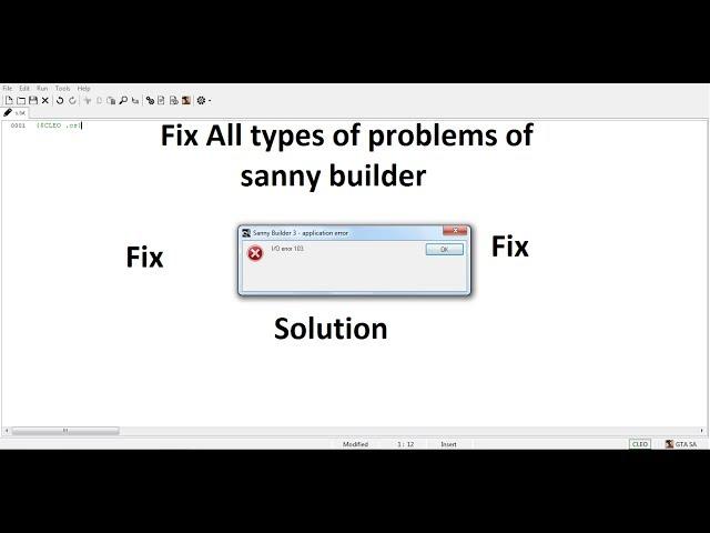 Sanny Builder :- Fix all Problems of Sanny Builder