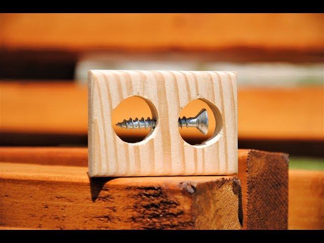 IMPOSSIBLE Screw in a Block of Wood! (here's how it's done)