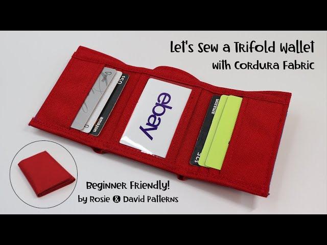 Let's Sew a Trifold Wallet with Cordura Fabric by Rosie & David Patterns