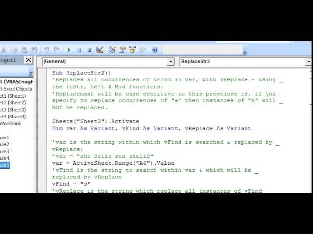 Excel VBA Text Strings - Replace all occurrences of Substring in a String with another Substring