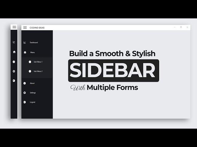 Step-by-Step Guide to Building a Smooth and Stylish Sidebar in Windows Form using C#