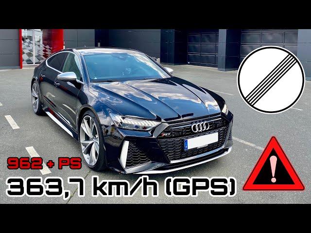 363,7 km/h (226 mph) | HGP Audi RS7 C8 | 962 PS |  World’s fastest Audi RS7?