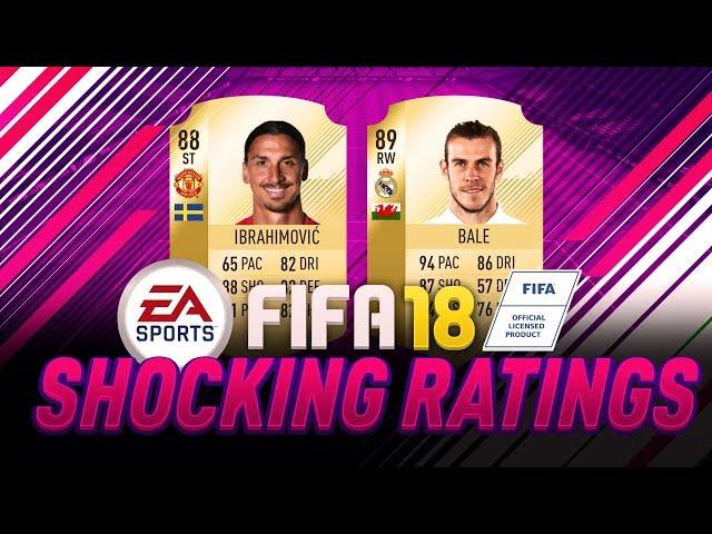 10 MOST SHOCKING FIFA 18 PLAYER RATINGS! w/ BALE, OZIL & IBRAHIMOVIC! FIFA 18 ULTIMATE TEAM