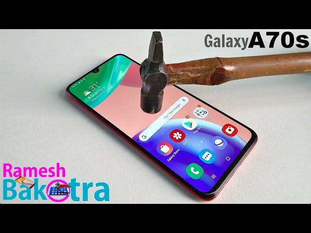 Samsung Galaxy A70s Screen Scratch Test