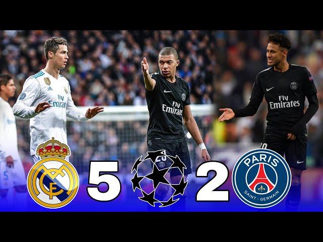 Real Madrid 5 - 2 Paris Saint-germain | رونالدو الطائر الشبح  •All Goals FHD