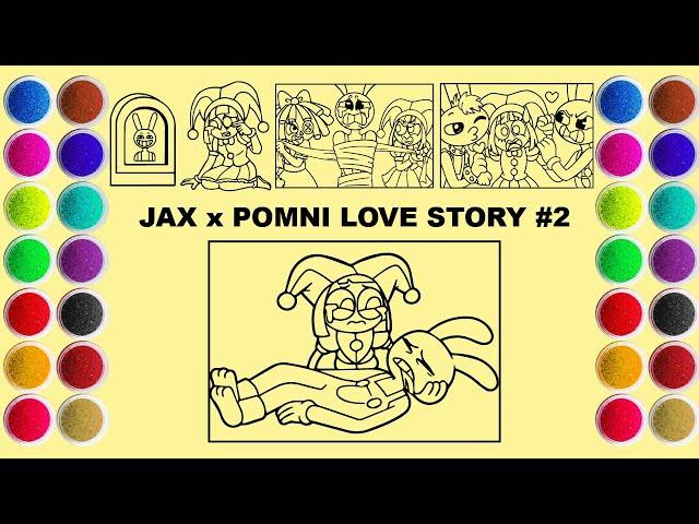 Drawing and Coloring Jax x Pomni Love Story #2 (Sand Painting)