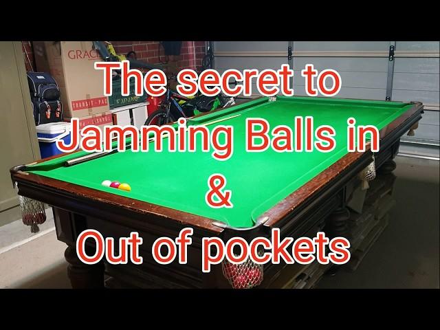 POOL LESSON 8BALL TUTORIALS THE SECRET TO JAMMING BALLS IN & OUT OF POCKETS