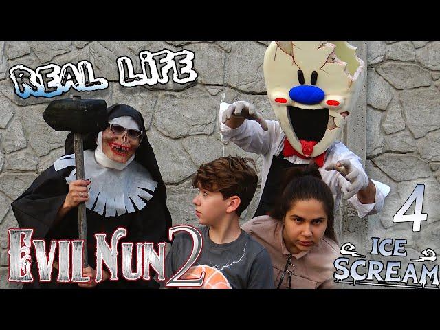 EVIL NUN 2 vs ICE SCREAM 4 in Real life Монахиня 2 vs Мороженщик 4 в Реальной жизни