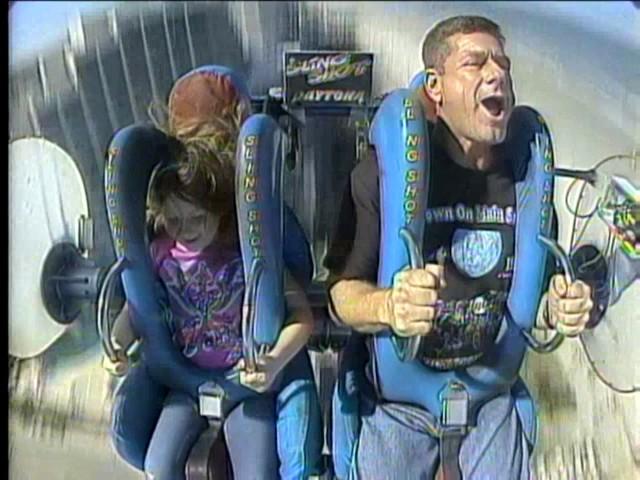 Daddy Daughter Slingshot ride Daytona Beach Bike Week 2017