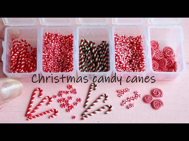 5 Christmas candy canesPolymer clay. Tutorial. DIY. Рождественские леденцы. Миниатюра для кукол.