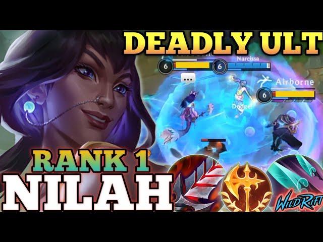 NILAH ANNOYING ONE SHOT DELETE! OP META BUILD + QUADRA - TOP 1 GLOBAL NILAH BY Narcissa - WILD RIFT