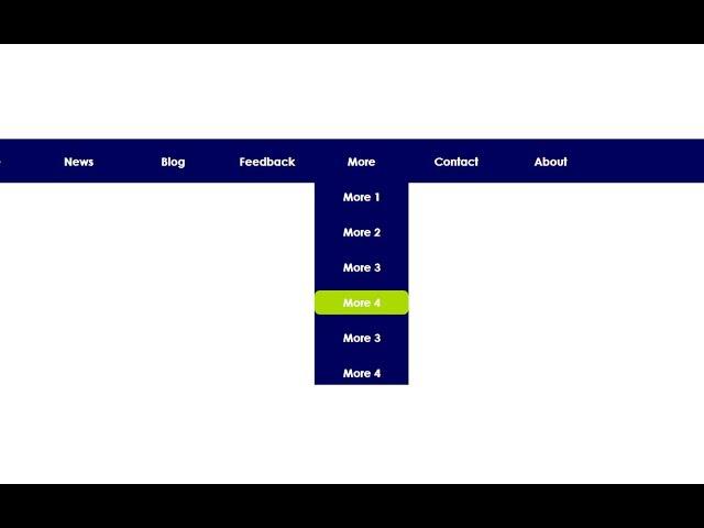 Pure HTML and CSS drop down navigation bar