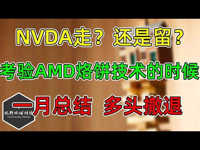 美股 NVDA走？还是留？考验AMD烙饼技术的时候到了！一月收关总结！