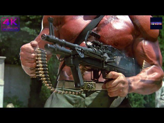 Commando [Film] Arnold Schwarzenegger Van Damme Editing, Time Machine to the 80s, 4K