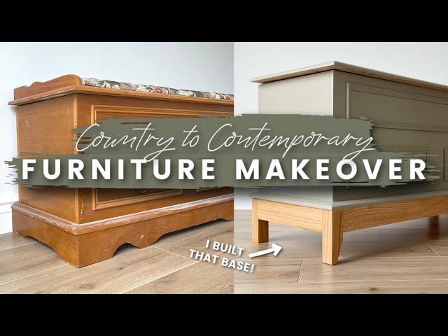 Contemporary Furniture Makeover | Building A New Wood Base