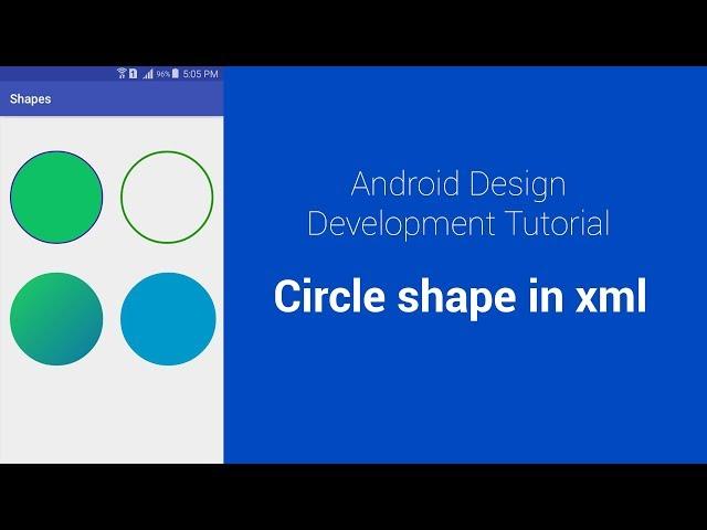 Create circular shape in XML - Android