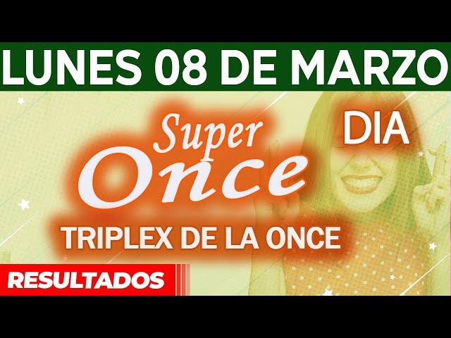 Resultados Super Once Dia del Lunes 8 de Marzo del 2021