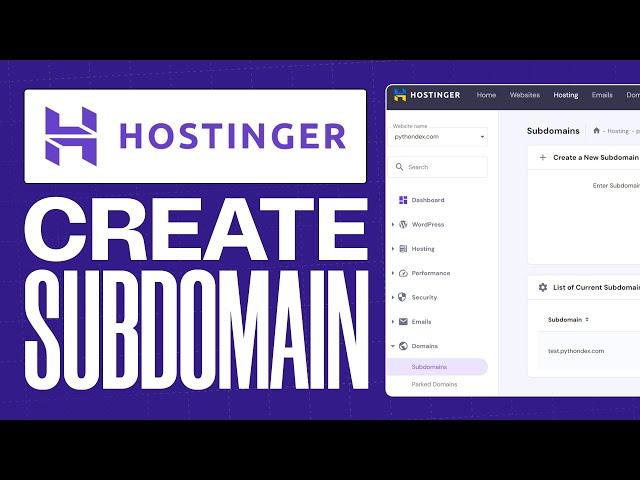 How to Create a Subdomain with Hostinger 2024 (Step by Step)