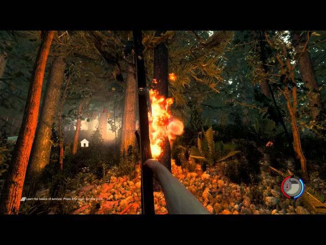 The Forest v.0.10 #2 в поисках пещер, огненные стрелы