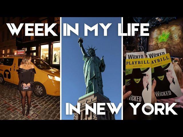 week in my life in NY  being a tourist, wicked on broadway, statue of liberty