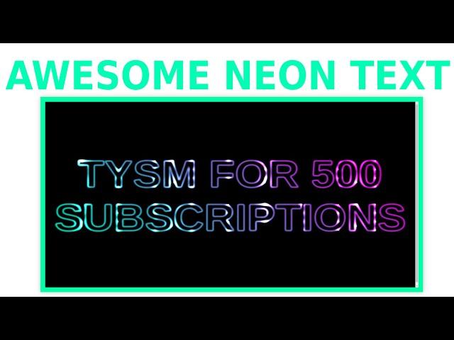 Awesome Neon Text Effect  ⭕️  ️ only HTML & CSS | Pure CSS Neon Light Text Effects | CSS Effects