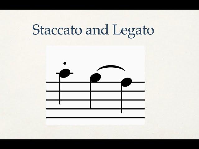 Staccato and Legato Explained - how to read and play these beautiful musical articulations