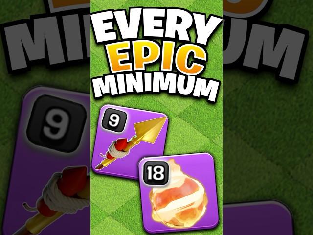 Minimum Level for EVERY Epic Equipment!