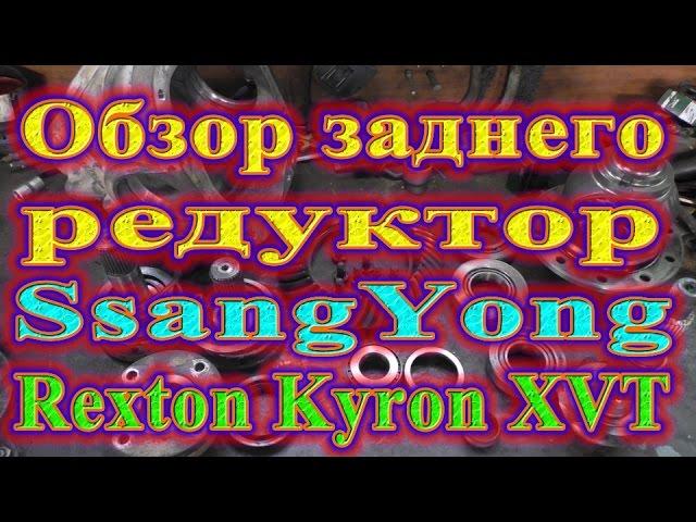 Обзор конструкции и поломка заднего Редуктор SsangYong Rexton Kyron Rodius Stavic XVT