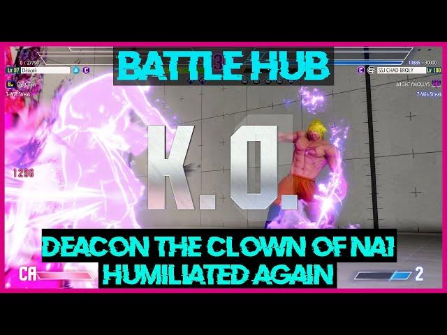 [SF6 Battle Hub] SSJ CHAD Broly gets SCAMMED by The Clown of NA0001 deacon