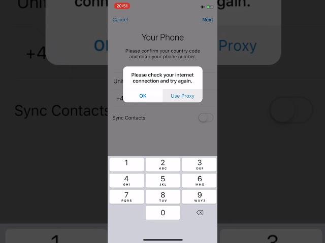 How to enable proxy in the Telegram iOS app during login