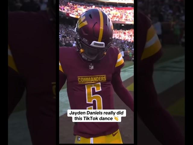 Jayden Daniel’s really hit the TikTok celly #washington #commanders #nfl #viralvideo #football