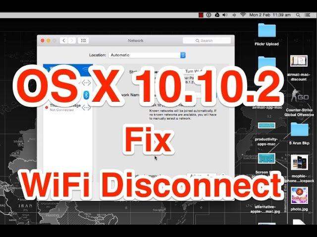 Fix for OS X 10.10.2 WiFi Disconnect Issue