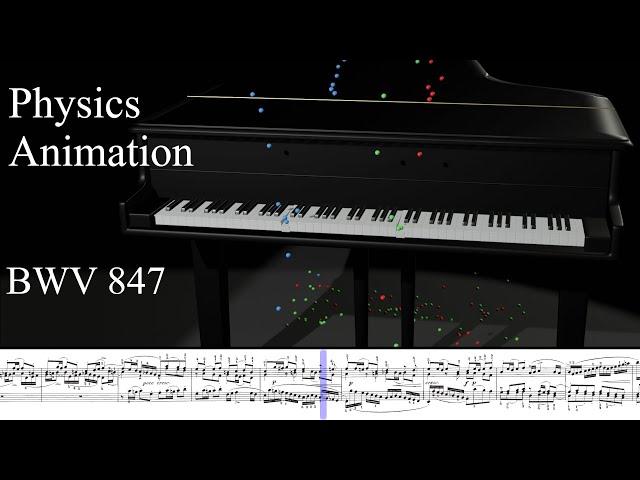 Fugue in C Minor - Physics Piano Animation (BWV 847)