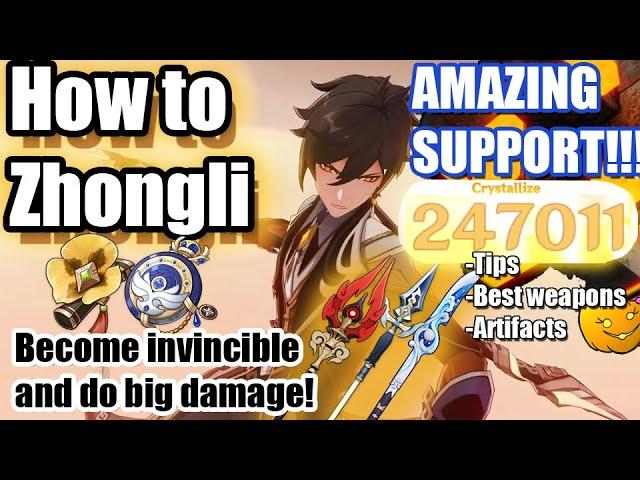 How to be indestructible with Zhongli - guide, build, teams, weapons, tips - Genshin Impact 2.4