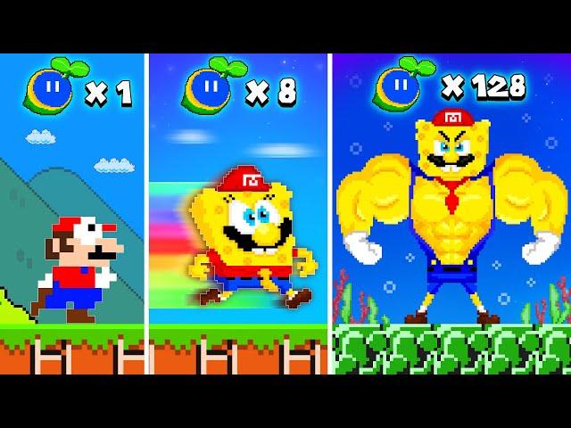 Super Mario Bros. But Every Seed Makes Mario Become SpongeBob