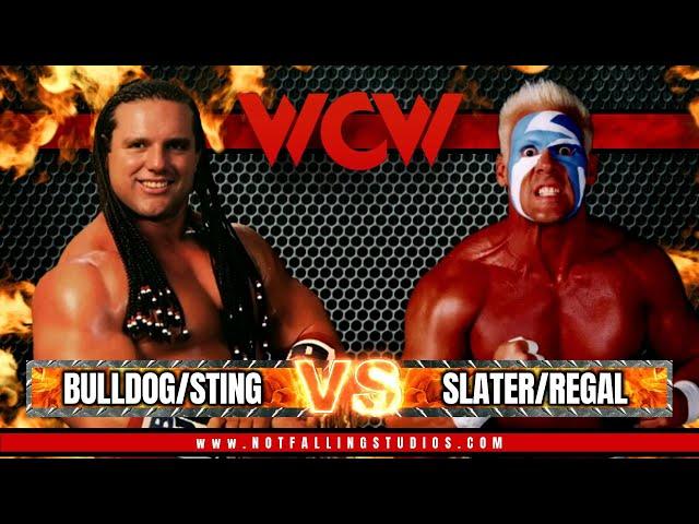 British Bulldog & Sting VS Dick Slater & Steven Regal #sting #britishbulldog #wrestling #wcw #wwf