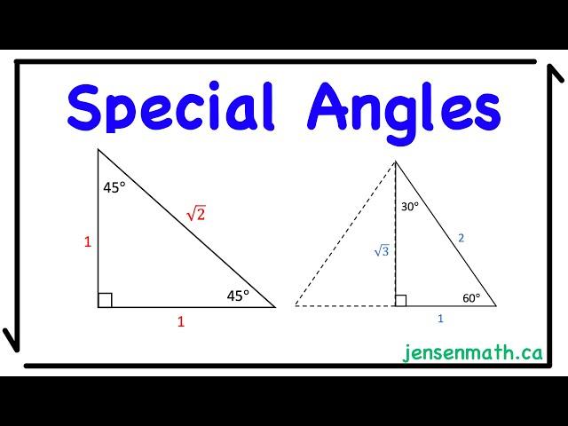 Special Triangles (full lesson) | jensenmath.ca