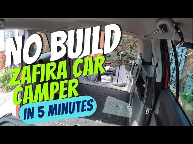 Zafira Stealth Micro Camper Conversion in 5 minutes - no build!